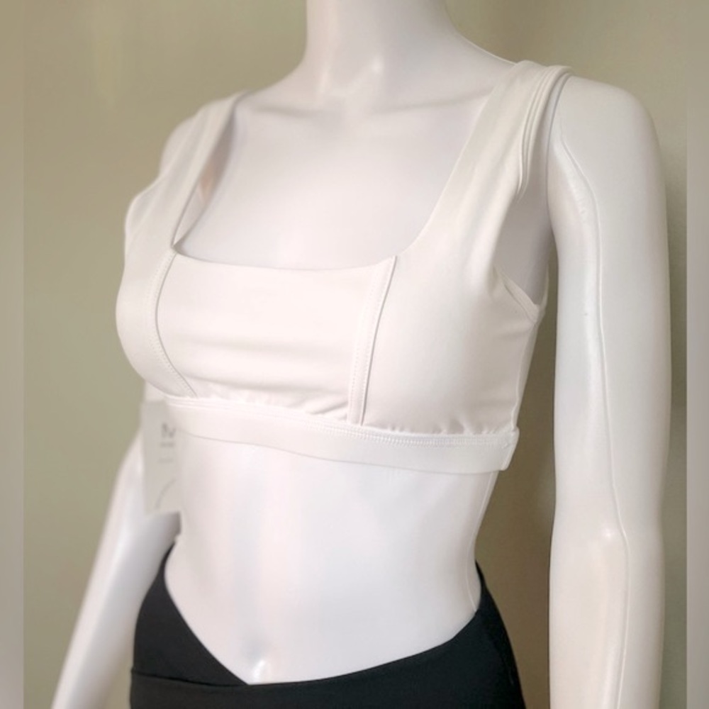 POPFLEX Corset Bra in White/Blue